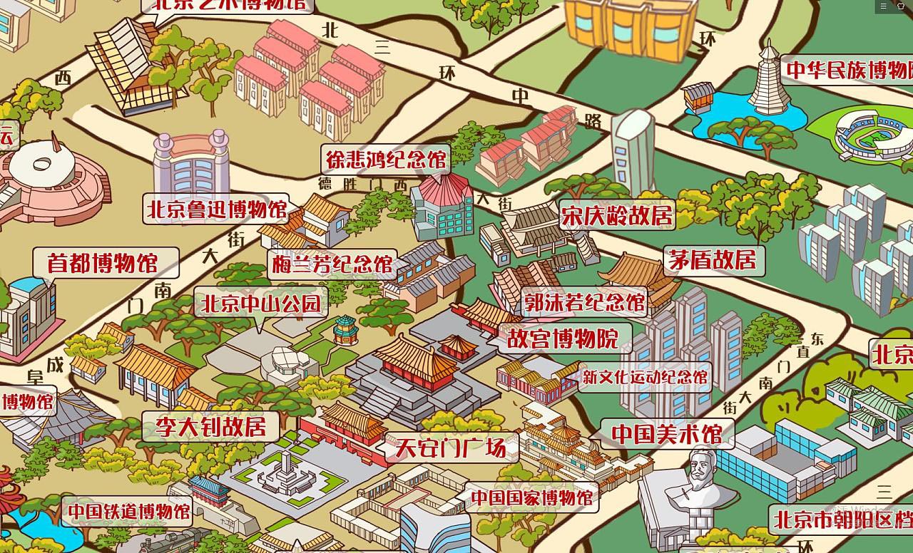 五桂山街道手绘地图景区的文化印记